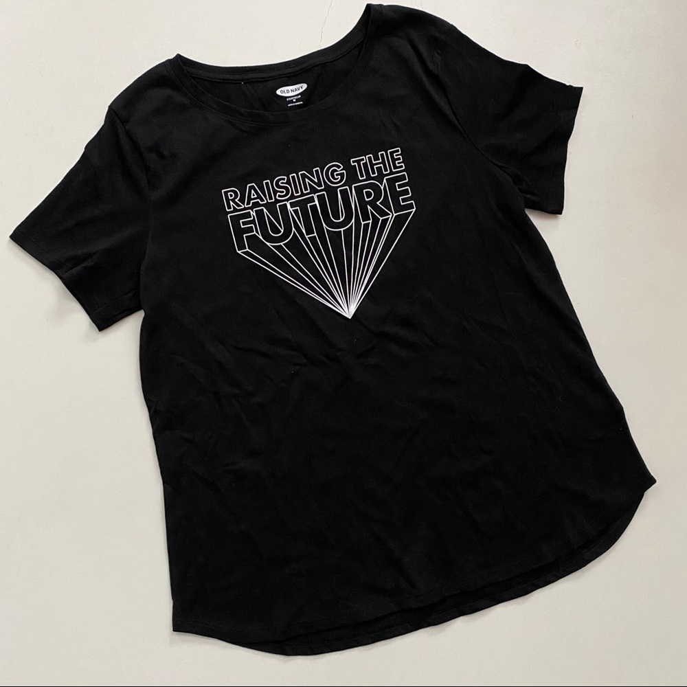 Ladies RAISING THE FUTURE Medium Black Tee Shirt